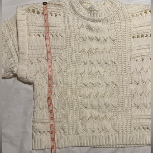 Line and Dot Cream Scallop Neck Knit Sweater - Picture 10 of 10